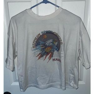 nasa cropped t-shirt